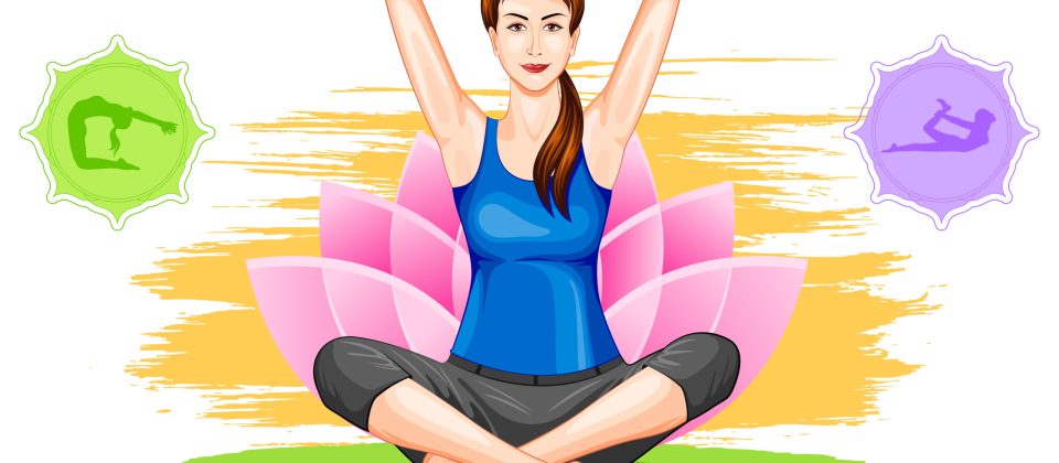 Health Benefits Tree Pose Yoga Health Stock Illustration